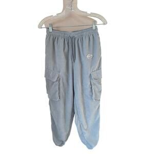 Brezzy Girl Womens Cotton Gray Corduroy Cargo Parachute Pants Baggy Y2K Sz S